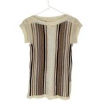 Vintage 70's Duet Linen Blend Crochet Knit Swim Coverup Top Cover up Dress size‎ Tan Photo 5