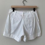 Tory Burch White Pleated Folded Hem Shorts Photo 3