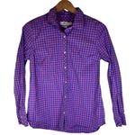 Vineyard Vines  Womens Classic Checkered Long Sleeve Button Down Size 6 Pink Blue Photo 0