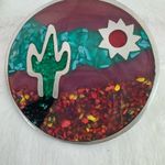 Ninibah Sterling Silver Resin Desert Scene Cactus Dangle Earrings and Pin Brooch Photo 5