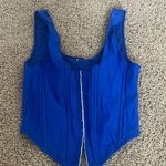SheIn Blue Corset Crop Top Photo 0