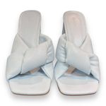 New Open Edit Saydee Sandal Chunky Flared Heel Puffy Knot Blue Skyride Sz 8 Photo 1