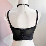 Vintage Black Bustier Corset, Y2K 2000S Retro Indie‎ Sleaze Gothic Clubwear XS Photo 2
