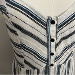 ZARA  Dres Midi Striped Cotton Button Front Pockets Coastal Beach Cottagecore Photo 2