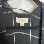 Loft Outlet Black Plaid Kimono Open Front Poncho Women's One Size Photo 4