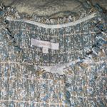 Olivaceous  Blue and White Tweed Blazer Photo 1