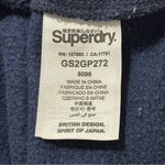 Superdry Women’s M Navy Blue Embroidered Logo Kangaroo Pocket Hoodie Sweatshirt Photo 4