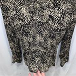 Classiques Entier Y2K silk  floral ruffle collar blouse flowy vneck black tan Photo 4