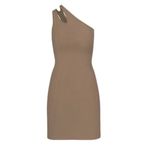 SKIMS Soft Lounge Cut Out One Shoulder Dress - Brown Photo 2
