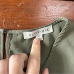 Olive & Oak Green Puff Sleeve Peplum Blouse Photo 1