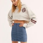 Free People NWT Modern Femme Denim Mini Skirt Westminster Blue SZ-10 Photo 1