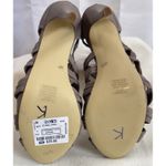 BCBGeneration BCBG Jubilees Taupe Bandage Spike 4.5β Stiletto Heels Open Toe Zipper 7.5 M 37.5 Photo 7