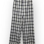 Princess Polly Euros Black and White Plaid Wide Leg Trouser Pants Photo 4