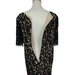 Katherine Kelly Formal Dress 15 Black Lace Midi Short Sleeve Cocktail Size 14 Photo 5