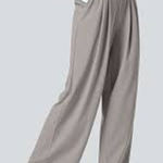 Halara   High Waist Pocket Wide Leg Micro Waffle Pants Satellite Gray Small S Photo 0