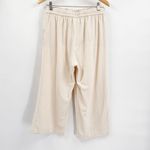 Anthropologie Linen Cropped Wide Leg High Waisted Tan Drawstring Waist Pants Lightweight Photo 1