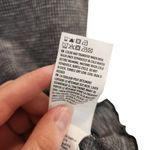 American Eagle  Gray Waffle Knit Scalloped Trim Casual Cropped T-Shirt Large Photo 6