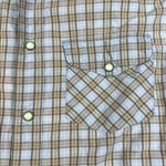 Gap lavender and khaki Plaid Casual Shirt with pearl snaps
Size: Small Photo 2
