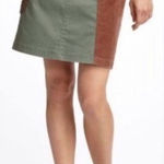 Anthropologie ‎ Meadow Rue Olive Patchwork Cargo Skirt Photo 0