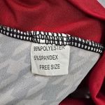 None Black White Red Houndstooth Free Size Activewear Legging Yoga Pant Bottoms Small Photo 4