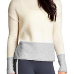 Athleta  | Women's 100% Wool Brindle Border Sweater Photo 0