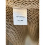 J. Jill Sweater Ombre Taupe/ White Knit Short Sleeve Cotton V Photo 3