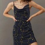 Urban Outfitters  Mallory Celestial Slip Dress, Navy & Gold, Sz M Medium Photo 0