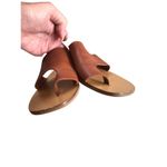 Everlane The Leather Thong Women Sandals Burnt Sienna Flip Flops Size 7 Photo 6