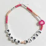 Handmade Tour Friendship Bracelet Paper Rings Lover with Heart Bead Photo 0