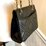 Tory Burch  Black Fleming Art Deco Diamond Quilted Crossbody Shoulder Bag Clutch Photo 15
