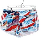 Adidas NWT  Originals 3 Striped Beach Surf Print Shorts Red White Blue Size Large Photo 0