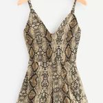 Snake Print Romper Brown Size M Photo 0