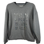 All Saints Freedom Iona Crewneck Sweatshirt Women's Size 8 Designer Cozy Gray Photo 0