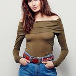 Free People Cassiopia Tee In Olive Photo 0