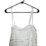 FP ONE White Lace Tiered Mini Dress Spaghetti Strap Boho Festival Size Small Size L Photo 1