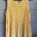 Avenue Women's Plus Size  Butter Yellow Floral Pleated Tank Top Blouse size 3X Photo 0