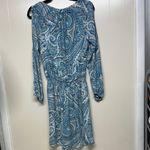 White House | Black Market Blue Paisley peekaboo Sleeve Dress Photo 5