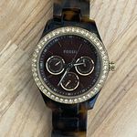Fossil Ladies Watch Crystal Accents Bronze Copper Dial Tortoise Shell Bracelet Photo 1
