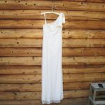 Mac Duggal  93735 Pearl Embellished Soft Tie One Shoulder Gown White Photo 11