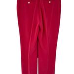 NEW Ralph Lauren Geranium Pink Silk Trousers Size 8P 8 Petite Pants Photo 2