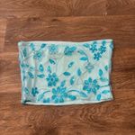 Peppermayo NWT  Beaded Tube Top Blue Strapless Y2K Party Going Out Top Sz 6 Photo 3