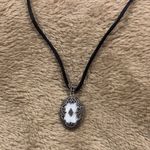 JACK JUDITH Silk Necklace & Marcasite Embellished Silver Mother of Pearl Pendant Photo 1