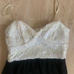 Windsor Black Maxi Dress w/Sequin White Top Size 7 Photo 1