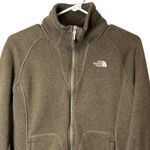 The North Face  Women’s Small Brown Khaki Fleece Long Sleeve Zip-Up Jacket A58R‎ Photo 1