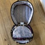 Vera Bradley  Cosmetic Round Hatbox Retired Suzani Waterproof Floral Brown Black Photo 2