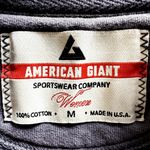 American Giant Moto Full Zip Jacket High Neck Slim Fleece Travel Iron Gray M Size M Photo 2