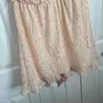AQUA Halter Belted Mini Dress Ruffle Neck Sleeveless Lined Peach-Pink Gold XL Photo 7