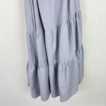Nicole Miller NWT Linen Blend One Shoulder Ruffle Chambray Midi Dress Size XS Photo 11