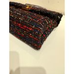 Kurt Geiger NWT Kensington Frayed Edges Chain Straps Tweed Bag Red Large Photo 9