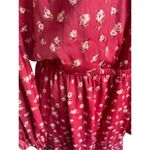 NWT Lauren Conrad Floral Faux Wrap Dress Red L Photo 6